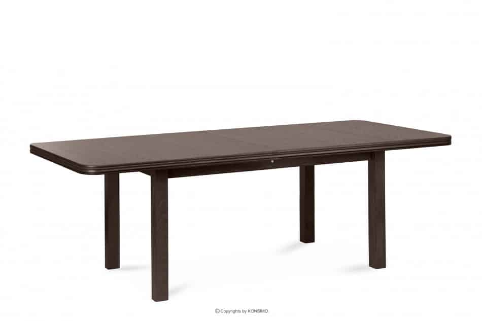 COSPE Duży stół do salonu rozkładany 160 cm orzech orzech ciemny - zdjęcie 4
