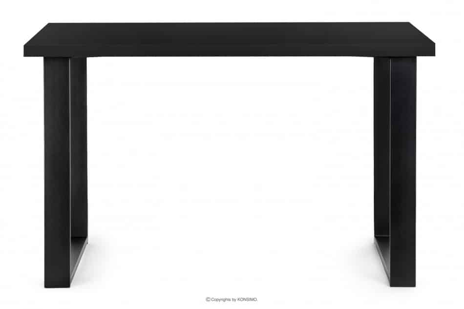 CETO Stół w stylu loftowym matowy czarny czarny - zdjęcie 0