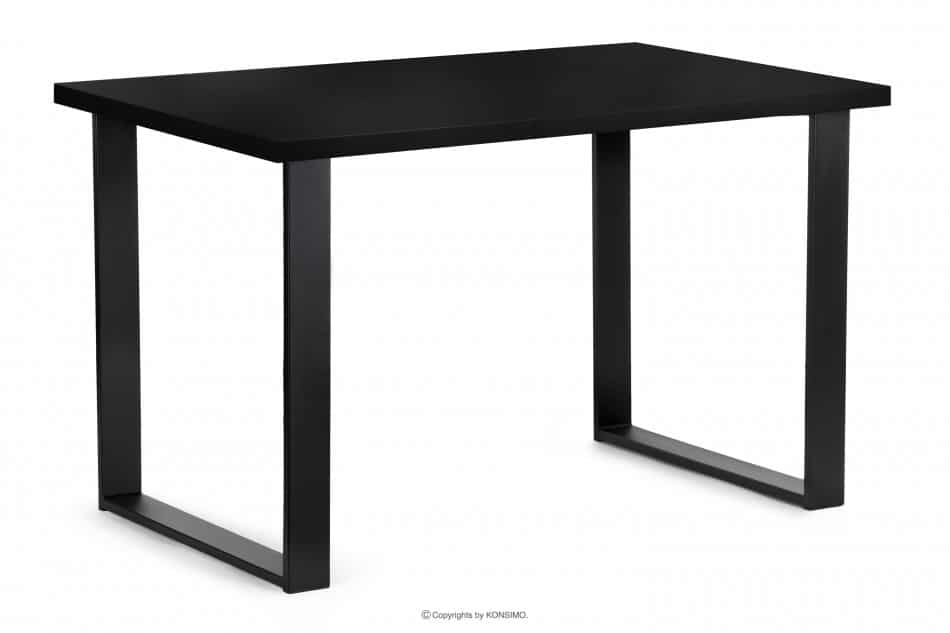 CETO Stół w stylu loftowym matowy czarny czarny - zdjęcie 2