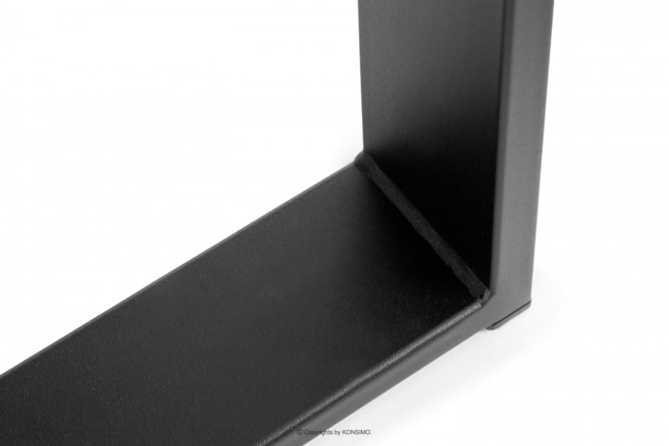 CETO Stół w stylu loftowym matowy czarny czarny - zdjęcie 4