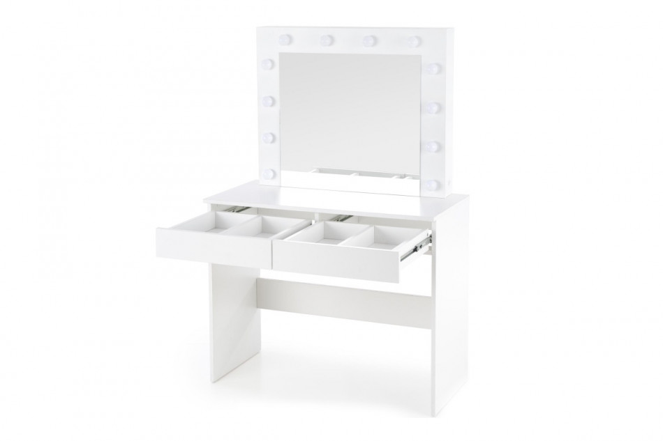 FABIOSO Toaletka z lustrem i oświetleniem biała biały - zdjęcie 3