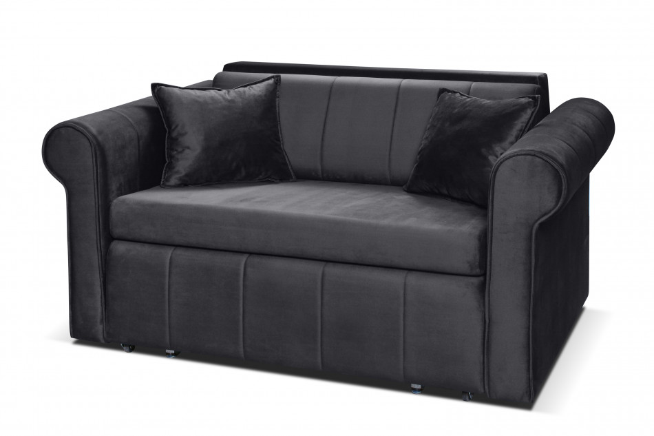LAVIO Sofa velvet glamour z dodatkowymi poduszkami szara szary - zdjęcie 0
