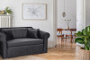 LAVIO Sofa velvet glamour z dodatkowymi poduszkami szara szary - zdjęcie 2