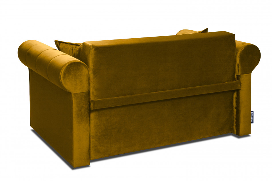 LAVIO Sofa velvet glamour z dodatkowymi poduszkami musztardowa musztardowy - zdjęcie 5