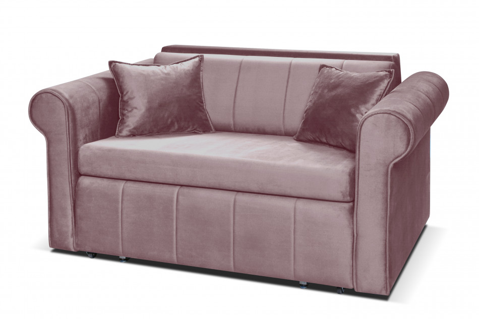 LAVIO Sofa velvet glamour z dodatkowymi poduszkami różowa różowy - zdjęcie 0