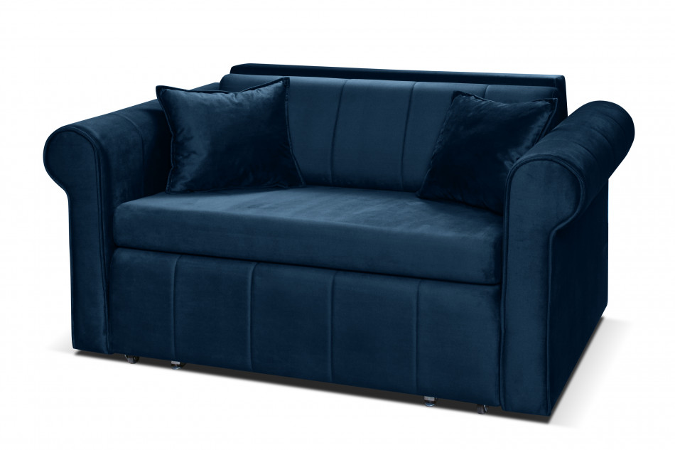 LAVIO Sofa velvet glamour z dodatkowymi poduszkami granatowa granatowy - zdjęcie 0