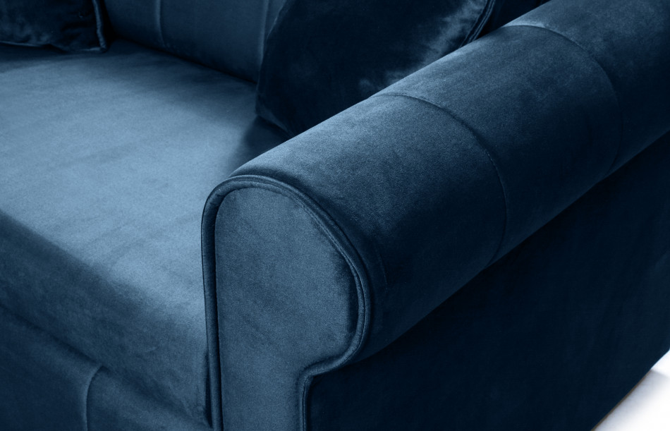 LAVIO Sofa velvet glamour z dodatkowymi poduszkami granatowa granatowy - zdjęcie 5