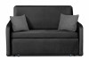 PIRO Prosta sofa 2 osobowa z poduszkami sztruks szara ciemny szary/jasny szary - zdjęcie 1