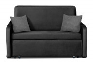Prosta sofa 2 osobowa z poduszkami sztruks szara