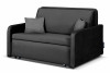 PIRO Prosta sofa 2 osobowa z poduszkami sztruks szara ciemny szary/jasny szary - zdjęcie 3