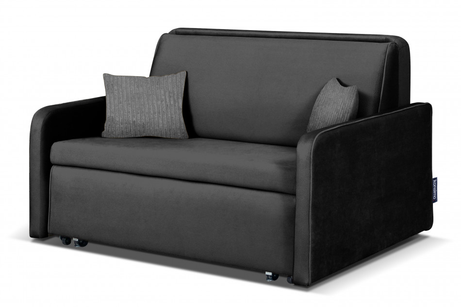 PIRO Prosta sofa 2 osobowa z poduszkami sztruks szara ciemny szary/jasny szary - zdjęcie 2