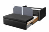 PIRO Prosta sofa 2 osobowa z poduszkami sztruks szara ciemny szary/jasny szary - zdjęcie 5