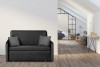 PIRO Prosta sofa 2 osobowa z poduszkami sztruks szara ciemny szary/jasny szary - zdjęcie 2