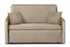 PIRO Prosta sofa 2 osobowa z poduszkami sztruks beżowa beżowy - zdjęcie 1