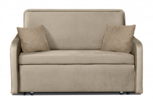 PIRO, https://konsimo.pl/kolekcja/piro/ Prosta sofa 2 osobowa z poduszkami sztruks beżowa beżowy - zdjęcie