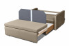 PIRO Prosta sofa 2 osobowa z poduszkami sztruks beżowa beżowy - zdjęcie 5