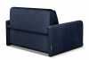 PIRO Prosta sofa 2 osobowa z poduszkami sztruks granatowa granatowy/błękitny - zdjęcie 4
