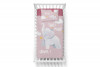 LULA Różowo-biała pościel ze słonikiem dla dzieci 90x120 cm różowy/biały - zdjęcie 3