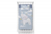 LULA Pościel dla dzieci słonik tkanina bambusowa 90x120 cm niebieski/biały - zdjęcie 3
