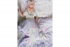 LULA Pościel dziecięca fioletowa z jednorożcem 90x120 cm fioletowy - zdjęcie 2