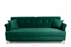 ARIS Sofa na nóżkach rozkładana ciemny zielony zielony - zdjęcie 1