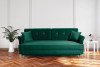 ARIS Sofa na nóżkach rozkładana ciemny zielony zielony - zdjęcie 2