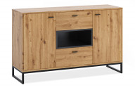 Komoda modernistyczna dąb artisan z czarnymi nóżkami