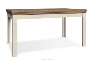 ARVEN, https://konsimo.pl/kolekcja/arven/ Kremowy stół do jadalni w stylu angielskim kremowy/dąb dziki - zdjęcie