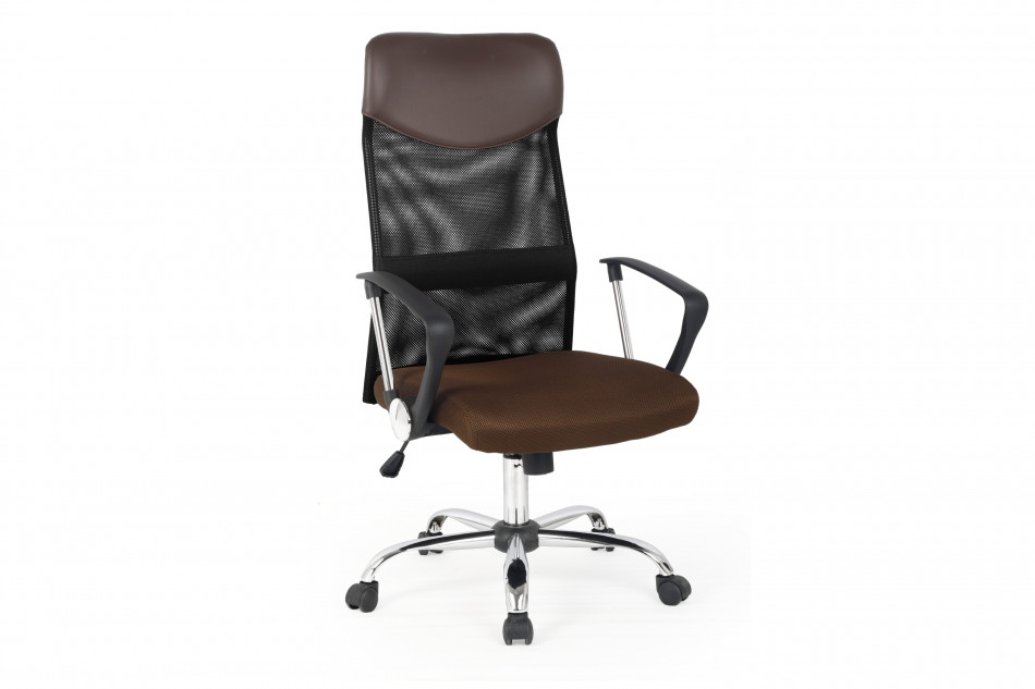 ZALUS Krzesło biurowe z membraną brązowe brązowy/czarny - zdjęcie 0