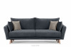 BELMOS Modna sofa welwetowa na nóżkach szara szary - zdjęcie 1