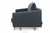 BELMOS Modna sofa welwetowa na nóżkach szara szary - zdjęcie 4