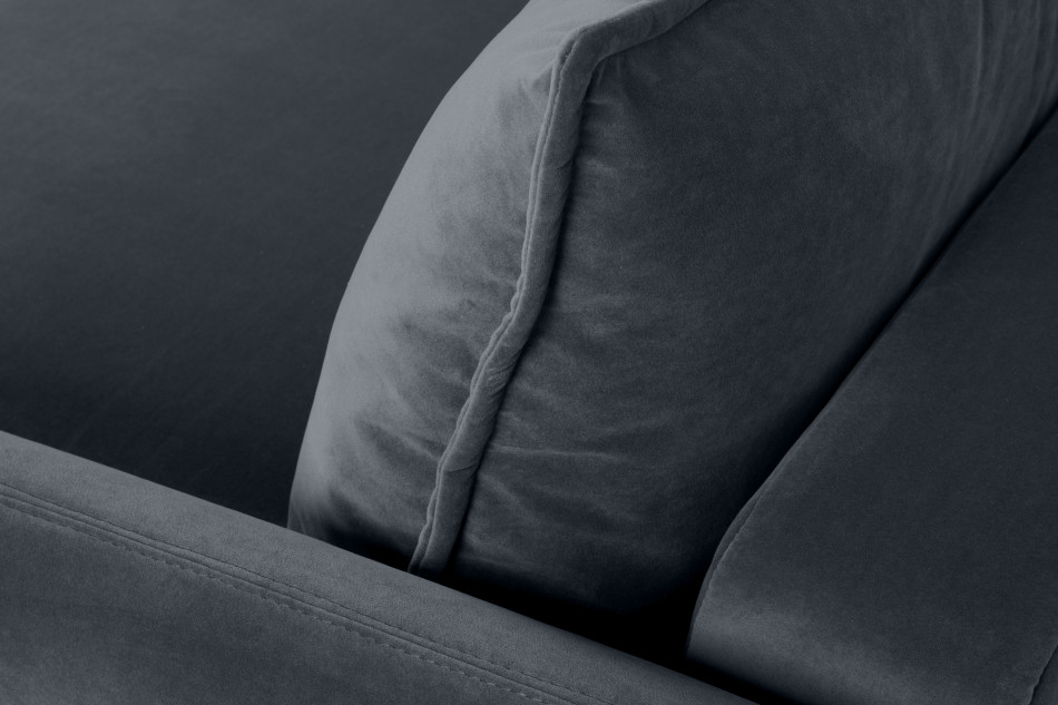 BELMOS Modna sofa welwetowa na nóżkach szara szary - zdjęcie 6