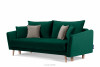 BELMOS Modna sofa welwetowa na nóżkach ciemnozielona ciemny zielony - zdjęcie 3