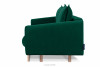 BELMOS Modna sofa welwetowa na nóżkach ciemnozielona ciemny zielony - zdjęcie 4