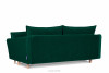 BELMOS Modna sofa welwetowa na nóżkach ciemnozielona ciemny zielony - zdjęcie 5