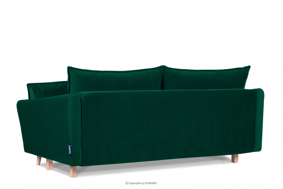 BELMOS Modna sofa welwetowa na nóżkach ciemnozielona ciemny zielony - zdjęcie 4