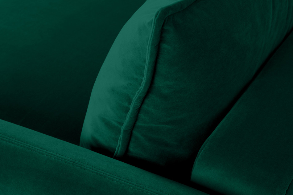 BELMOS Modna sofa welwetowa na nóżkach ciemnozielona ciemny zielony - zdjęcie 6