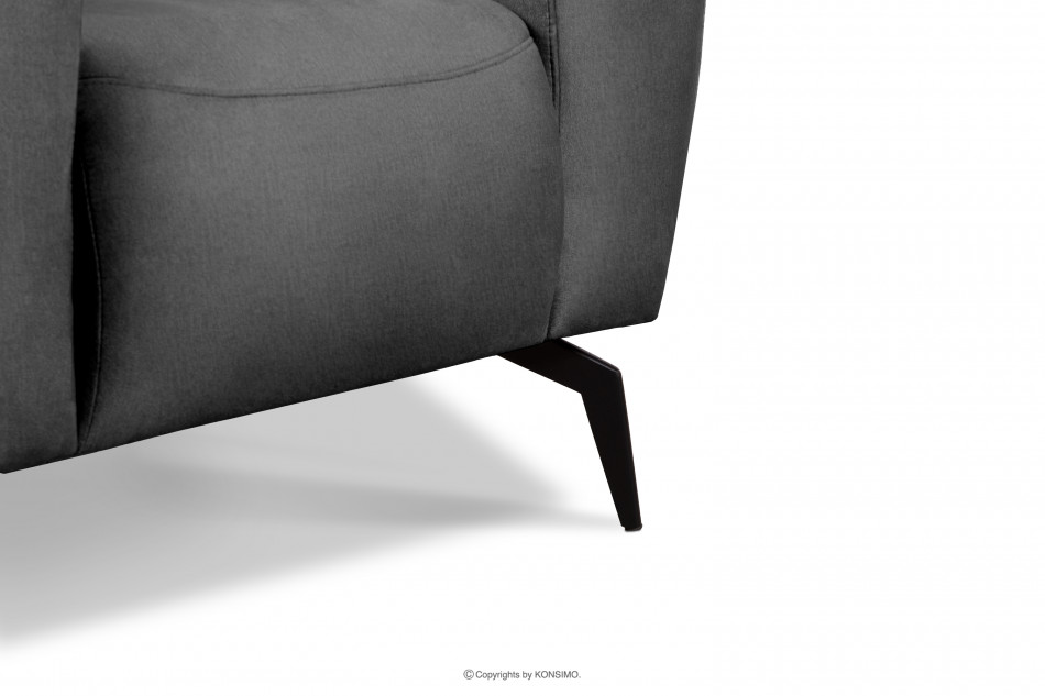 RUBERO Modernistyczny fotel na nóżkach jasnoszary jasny szary - zdjęcie 5