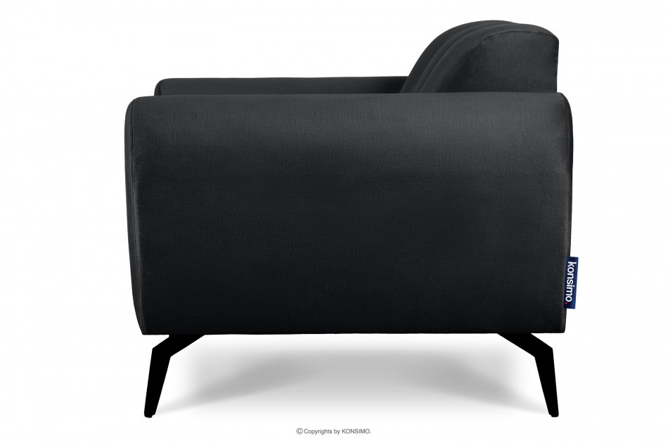 RUBERO Fotel modernistyczny ciemnoszary na nóżkach ciemny szary - zdjęcie 3
