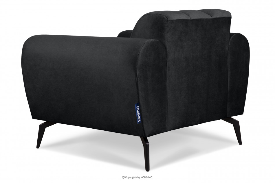 RUBERO Fotel modernistyczny ciemnoszary na nóżkach ciemny szary - zdjęcie 4
