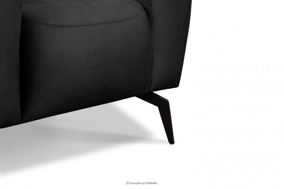 RUBERO Fotel modernistyczny ciemnoszary na nóżkach ciemny szary - zdjęcie 5