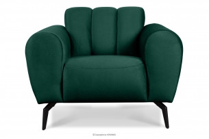 RUBERO, https://konsimo.pl/kolekcja/rubero/ Fotel nowoczesny na nóżkach ciemnozielony ciemny zielony - zdjęcie