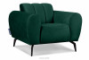 RUBERO Fotel nowoczesny na nóżkach ciemnozielony ciemny zielony - zdjęcie 3