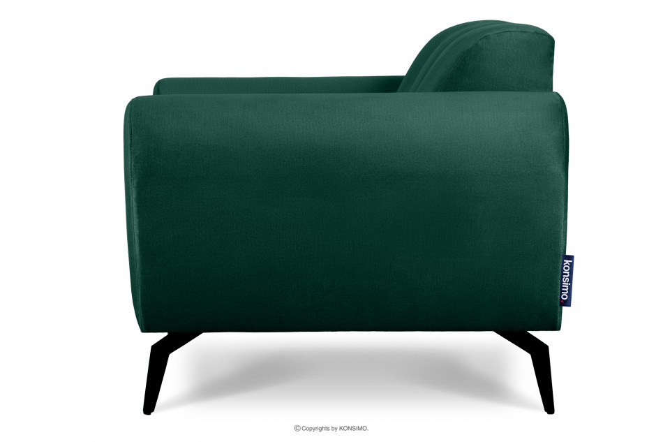 RUBERO Fotel nowoczesny na nóżkach ciemnozielony ciemny zielony - zdjęcie 3