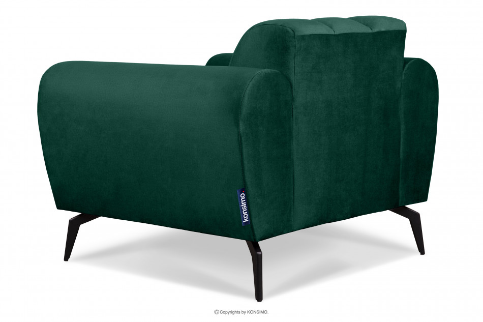 RUBERO Fotel nowoczesny na nóżkach ciemnozielony ciemny zielony - zdjęcie 4
