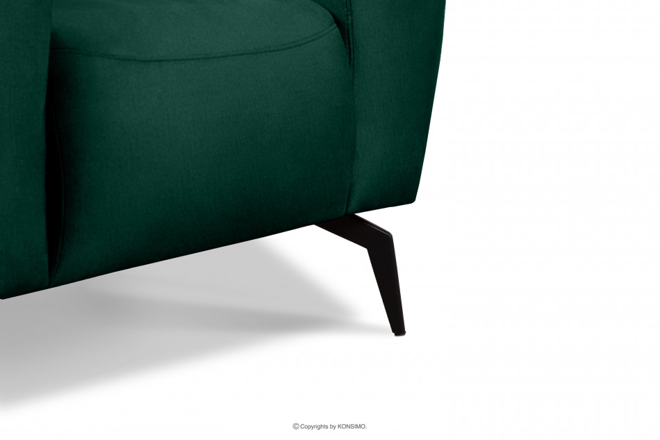 RUBERO Fotel nowoczesny na nóżkach ciemnozielony ciemny zielony - zdjęcie 5