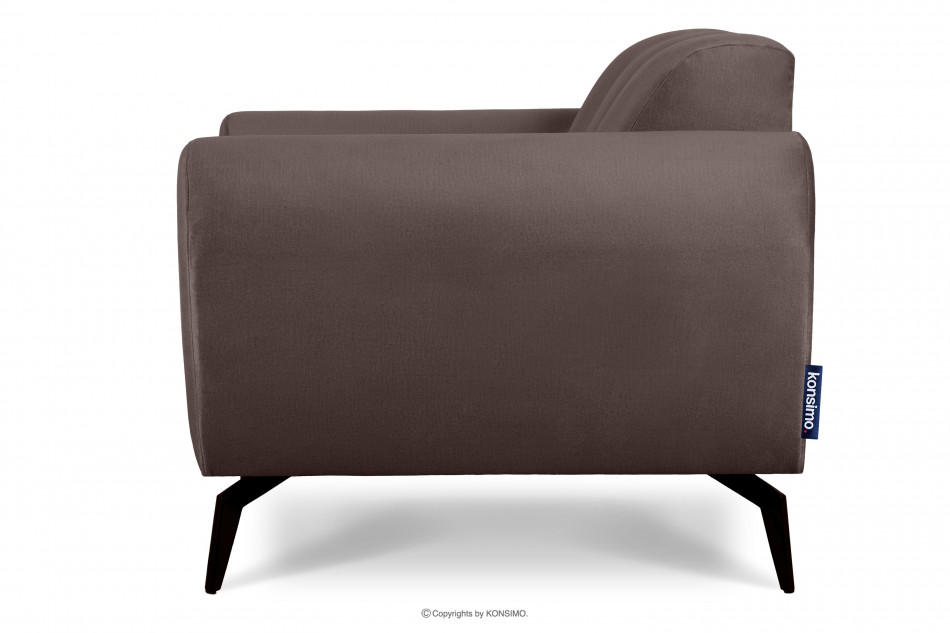 RUBERO Modernistyczny fotel do salonu na nóżkach brązowy brązowy - zdjęcie 3
