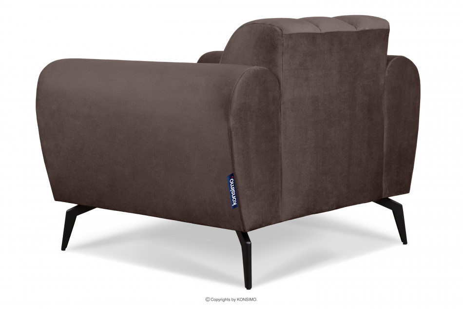 RUBERO Modernistyczny fotel do salonu na nóżkach brązowy brązowy - zdjęcie 4