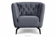 Elegancki pikowany fotel szary