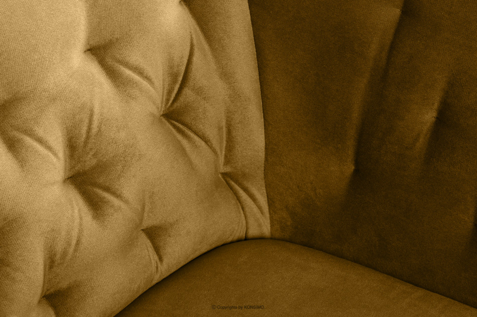 CORDI Pikowany fotel na nóżkach miodowy miodowy - zdjęcie 5